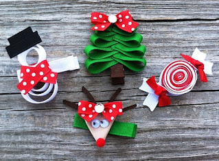 Christmas tree hair clip