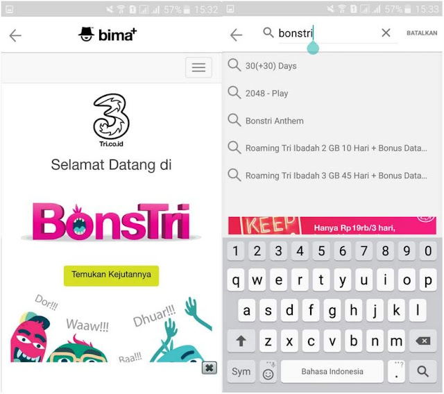 Cara Tukar Poin BonsTri dengan Kuota Internet Gratis Terbaru