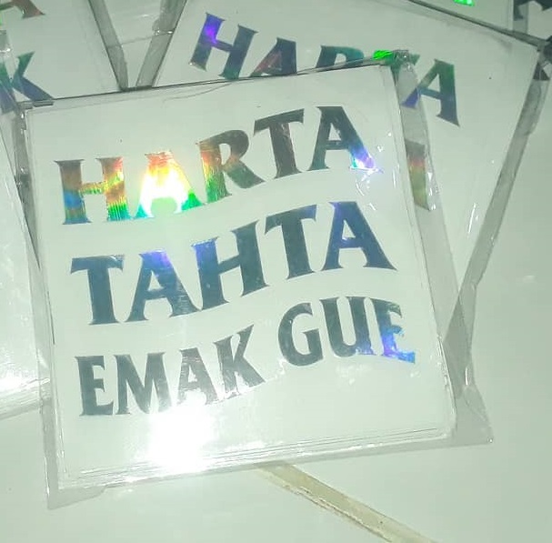 10 Sticker Antimainstream 'Harta Tahta' Ini Kreatifnya Kocak Banget