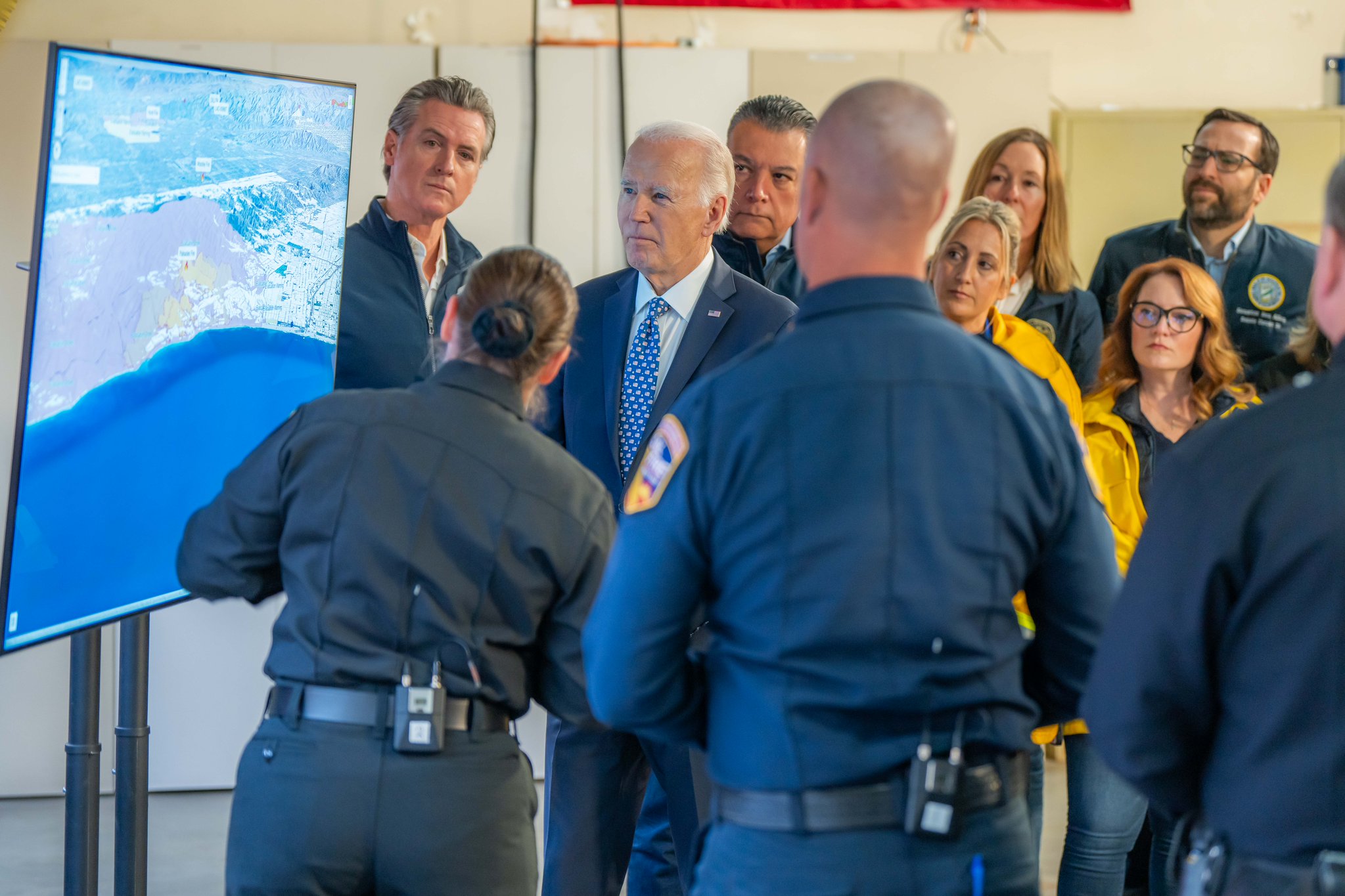 President Biden being briefed on the California Wildfires situation