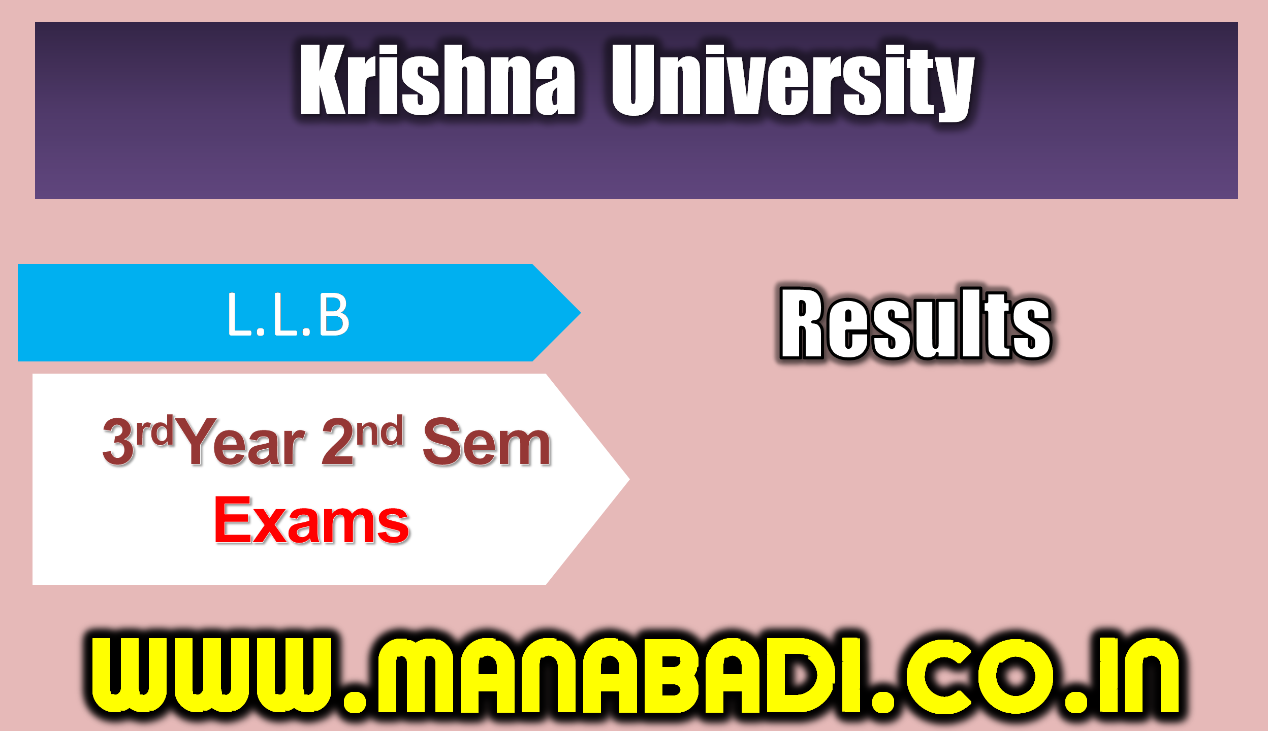 Krishna University LLB 3rd Year - 2nd Sem  Regular October 2023 Results