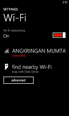 setting wifi Lumia 520