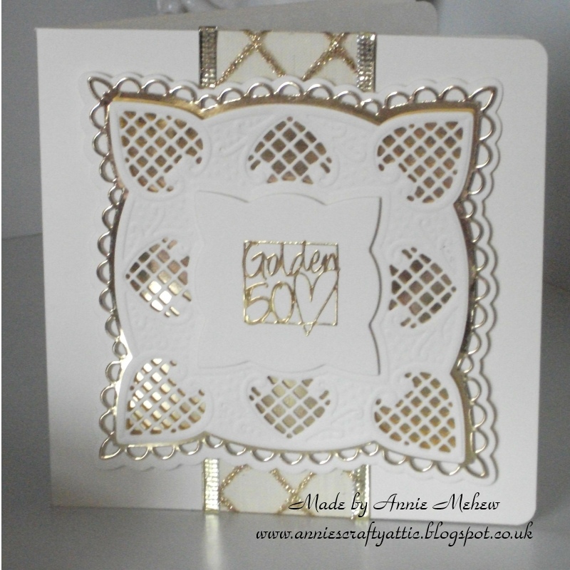 Annie s Crafty Attic Quick  Golden Wedding  Anniversary  card