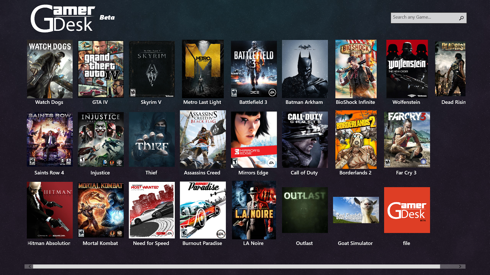 ... Gamer Knowledge: Gamer Desk BETA PC Games Launcher App for Windows 8.1