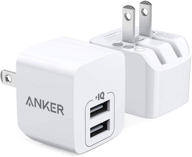 USB Charger, Anker 2-Pack Dual Port 12W Wall Charger