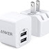USB Charger, Anker 2-Pack Dual Port 12W Wall Charger