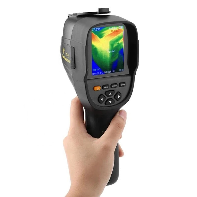 HT-19 Handheld Infrared Temperature Heat IR Digital Thermal Imager Detector Camera with Storage 320x240 Resolution 3.2'' 