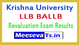 Krishna University LLB BALLB Revaluation Exam Results