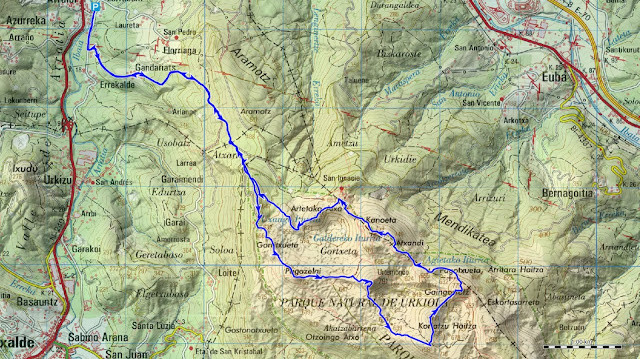 Mapa Ruta Sierra de Aramotz Oeste