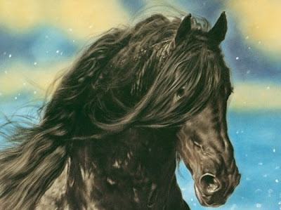 Beautiful horse realistic airbrush artwork 3