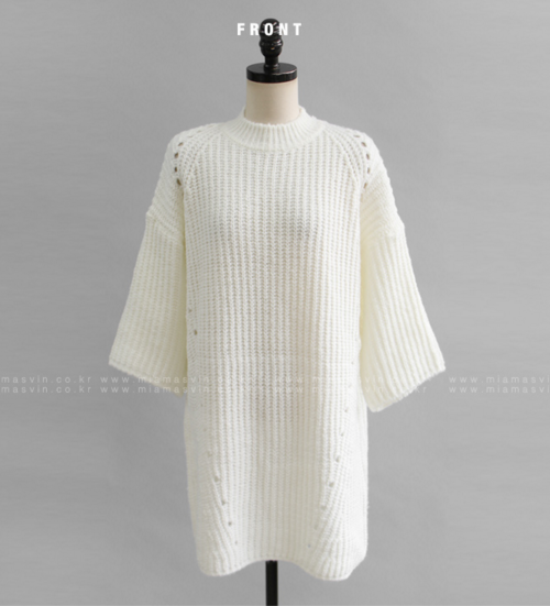 Rib Knit Drop Shoulder Dress