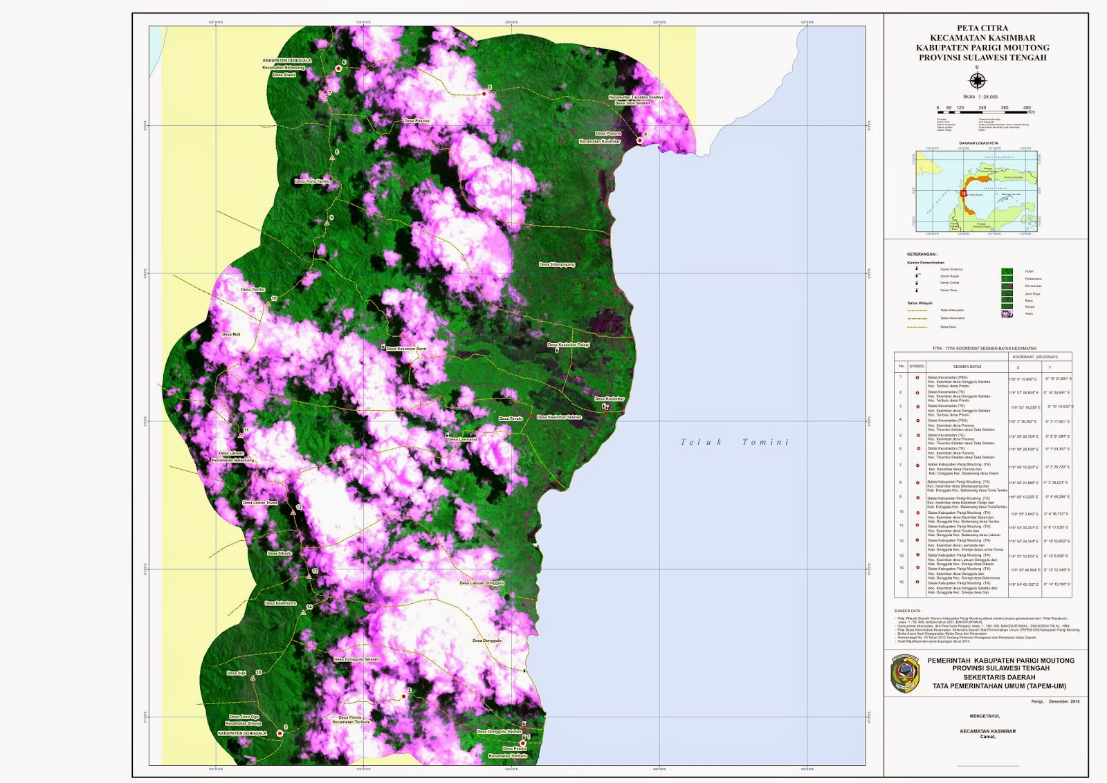 DATA SPASIAL GIS: verifikasi segmen peta batas kecamatan 