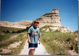 Joe on trail at Scotts Bluff