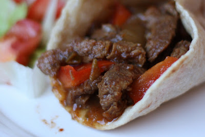 Slow Cooked Chili Steak Fajitas recipe by Barefeet In The Kitchen