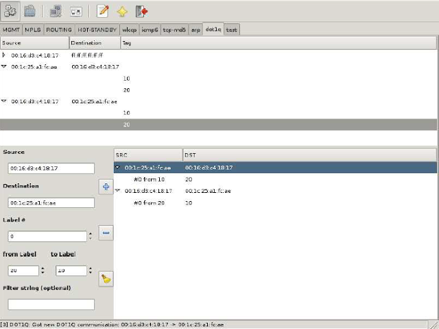 Relabeling attack with Loki on L3VPN MPLS