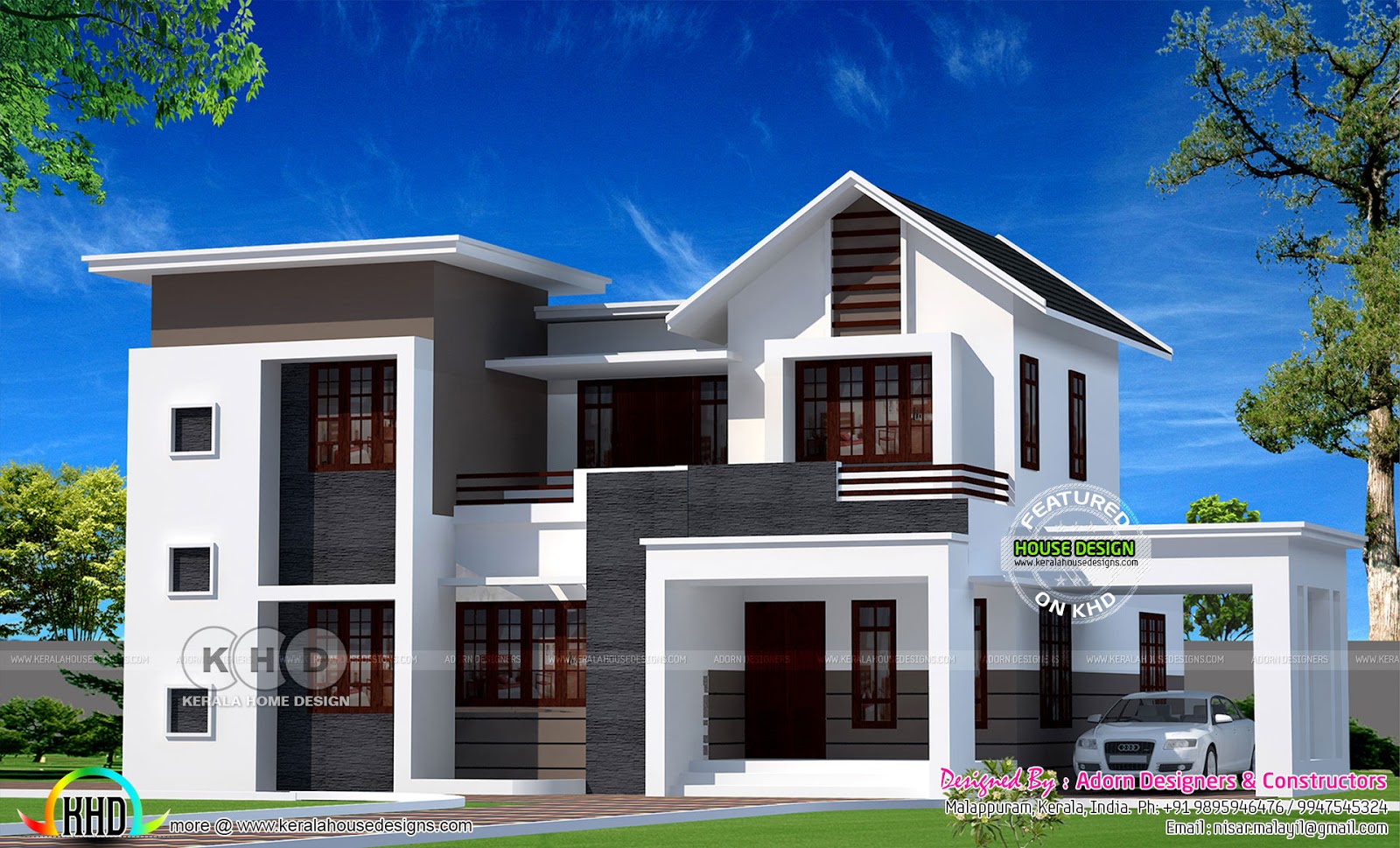 3D vs Real  home  design  Kerala home  design  and floor plans 