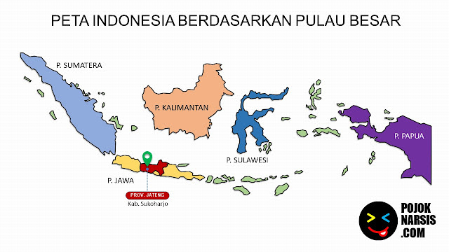 Peta Kabupaten Sukoharjo Editable Powerpoint HD