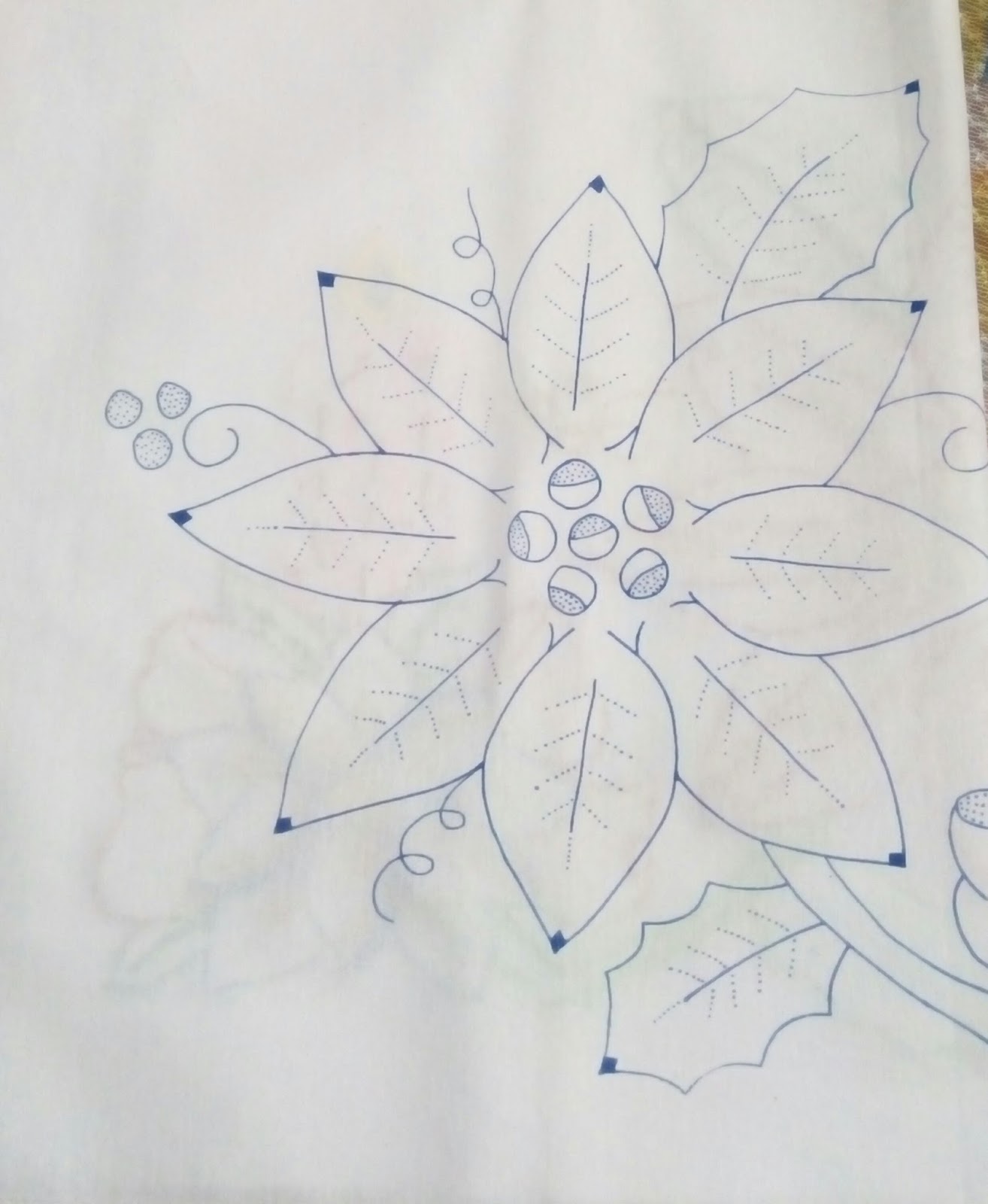 DIBUJO FLOR DE NOCHE BUENA