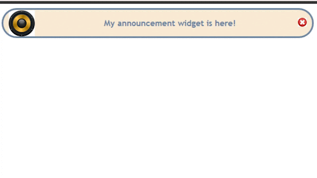 Triple Blink Annoucement Widget