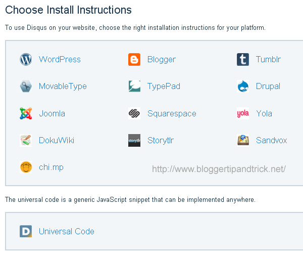 Select Install Instruction