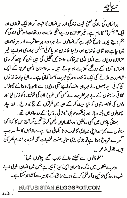 Preface of Aindhan Urdu novel