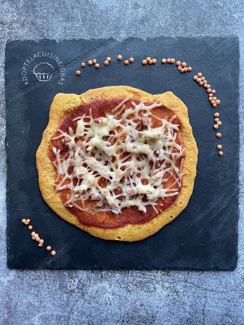 Pizza IG bas - Lentilles corail