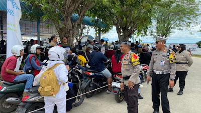 Sebanyak 150 Pemudik Dapat Tiket Balik Gratis Hari Ini Dari Polres Bintan