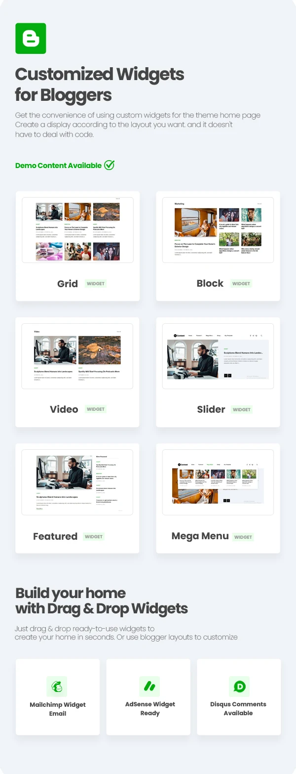 Content - A Modern Blogger Template for Content Marketing