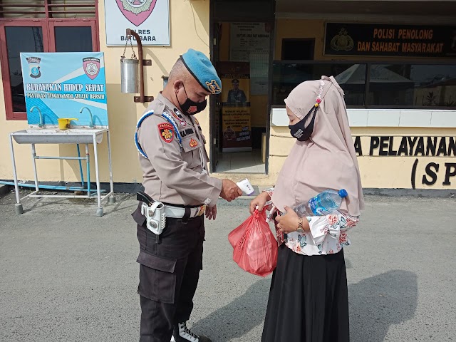 Unit Sipropam Polres Batu Bara Perketat Protokol Kesehatan di dalam Kantor Polres