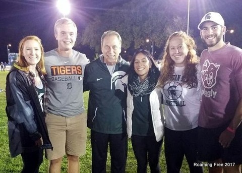 Bryce and friends with Coach Izzo