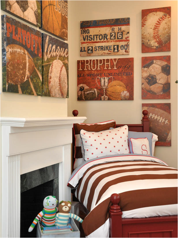 Young Boys Sports Bedroom Themes | Design Inspiration of Interior,room ...