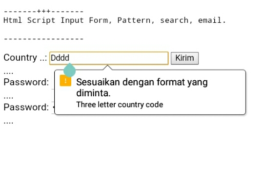 Penulisan Code form register, search & email dengan benar