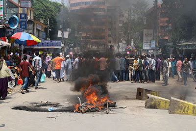 ছাত্রলীগের বিক্ষোভে অচল ব্রাহ্মণবাড়িয়া 