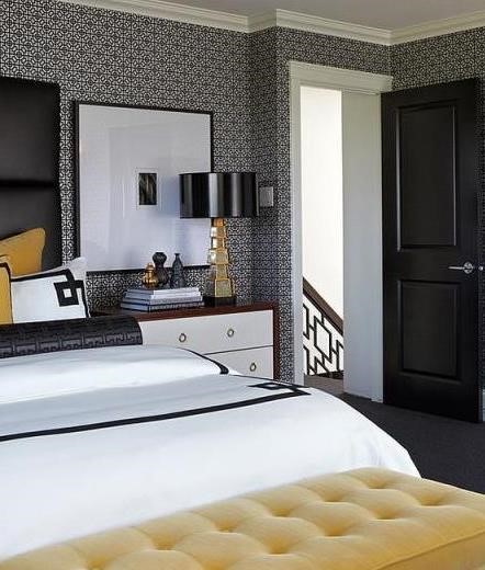 17 Bedroom Design Ideas Black And White-5 Bold Black And White Bedrooms With Bright Pops of Color Bedroom,Design,Ideas,Black,And,White