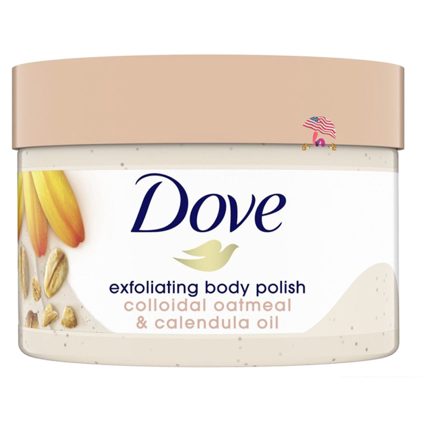 Tẩy tế bào chết Dove - Colloidal oatmeal & Calendula oil của Mỹ