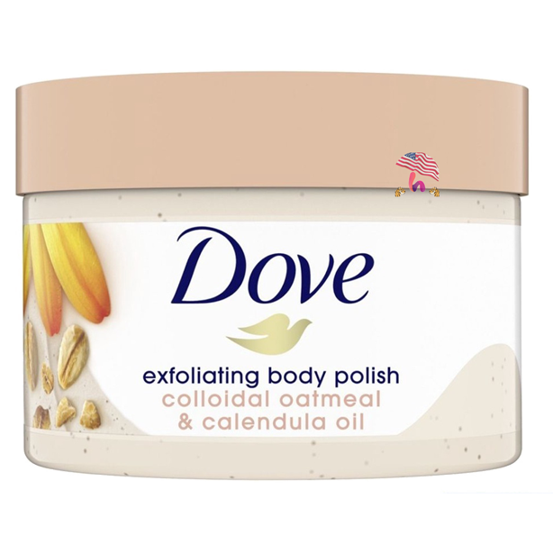 Tẩy tế bào chết Dove - Colloidal oatmeal & Calendula oil của Mỹ