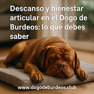 Descanso y bienestar articular en el Dogo de Burdeos: lo que debes saber