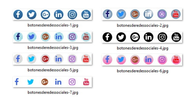 Imágenes PNG de Botones Redes Sociales para descargar (Redondos)