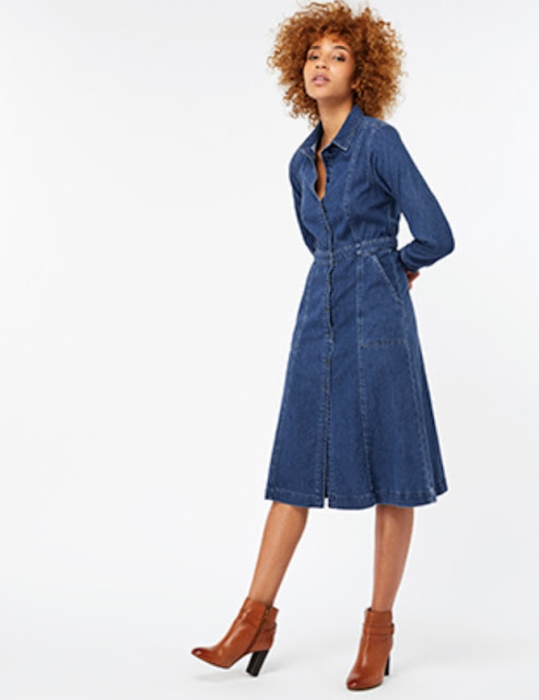 Monsoon Faye midi denim dress