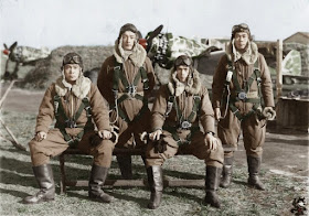 Japanese fighter pilots of the 244. Shinten-Tai of Squadron from Chofu in 1944
