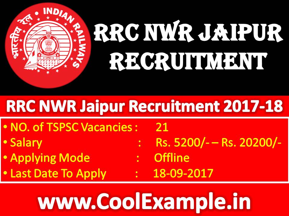 RRC NWR Jaipur Recruitment

