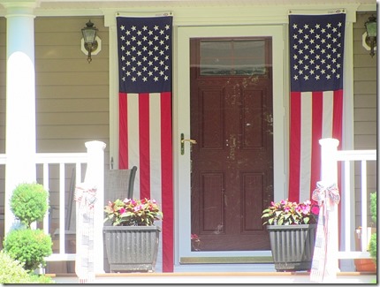 Long American flags