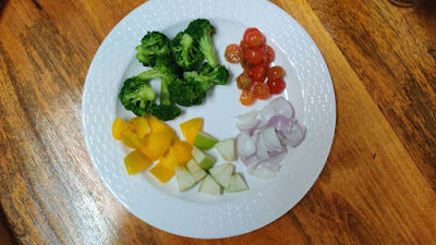 easy veg salad recipe  with vegetable and fruit