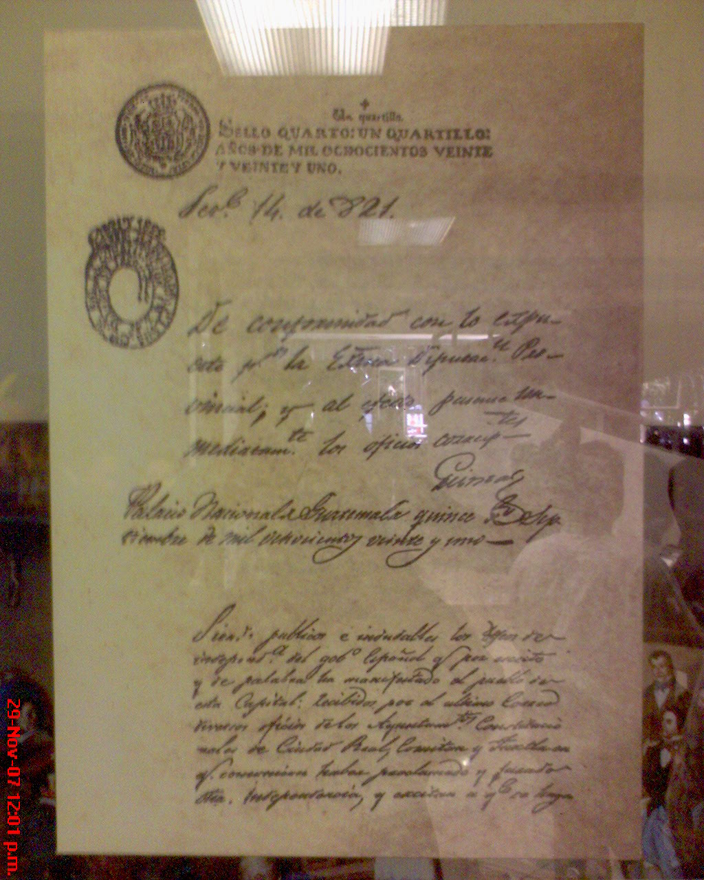 Acta De Independencia Del 21 De Septiembre De 1821
