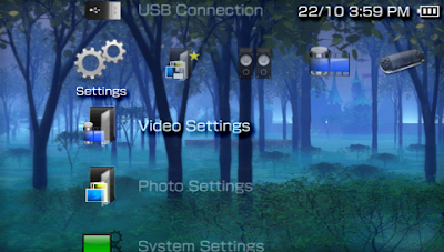 Forest Black System PSP Theme