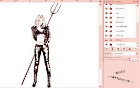 inkscape vector girl devil draft