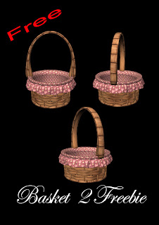 Basket 2 freebie PNG, PNG TUBES, Easter PNG, Pink baskets