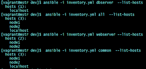 The ansible command list-host optoin