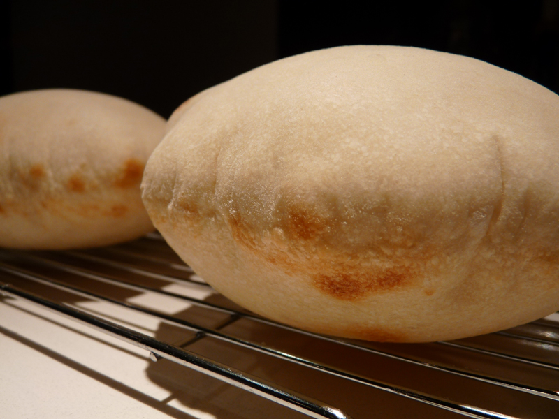 Sourdough pita bread.