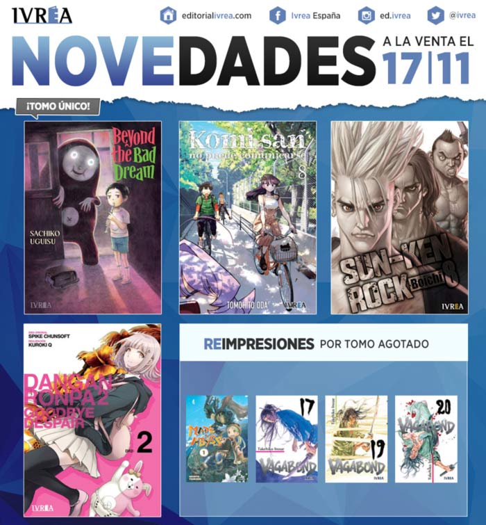 Novedades Ivrea 17 de noviembre 2022 - manga